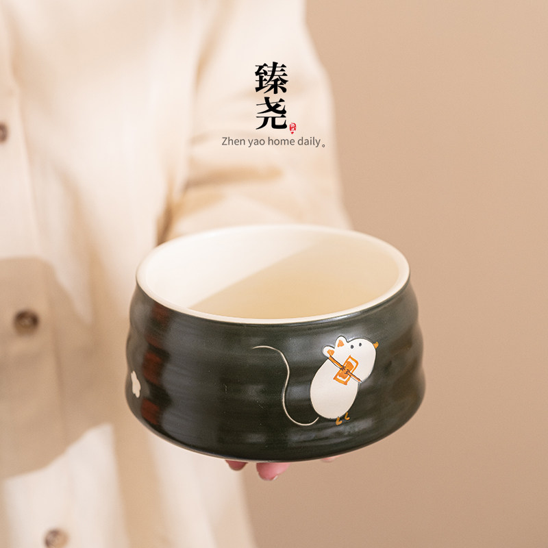 臻尧粉引手绘茶洗茶渣缸家用茶室茶台废水缸大容量杯子容纳缸建水,餐饮具,茶台废水/渣桶,淘宝优惠券,粉丝福利购,淘宝优惠卷