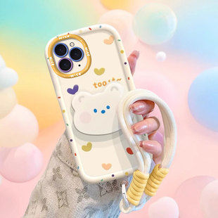 适用苹果16Promax手机壳iPhone16e爱心泡泡15Pro全包14防摔13硅胶12散热11的x软壳xs高级感8plus带挂绳7支架6