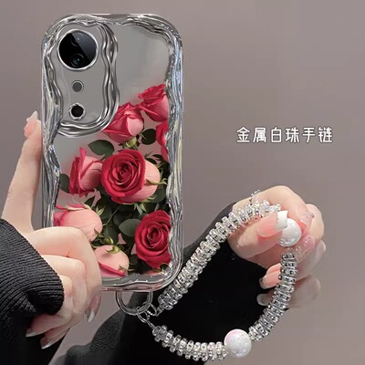 vivo新款高端电镀银全包防摔软壳