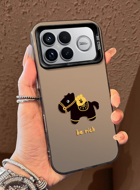 适用红米K90Promax手机壳K80Pro马上有钱K70e高级感新年款K60个性创意简约K50大孔防摔K40不会撞壳K30少女心