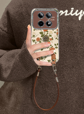 适用红米note15手机壳14ProPlus满屏玫瑰13Pro+新款覆古风12Turbo高级感女11/10全包防摔radmi带挂绳保护套