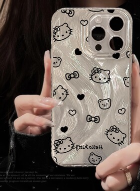 适用iPhone16手机壳15Promax超火轻奢风14Pro女新款苹果13/12大孔ip11高级感电镀银8plus全包边7/6s防摔x硅胶