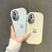 OPPOreno11手机壳液态硅胶reno12超薄散热10pro全包防摔k9s高级感Find X7可爱卡通小熊a97夏天a58软a1pro外壳