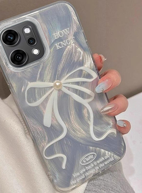 适用OPPOReno14新款手机壳Reno14Pro珍珠蝴蝶结13少女心12高级感11大孔防摔全包软壳10Pro+简约9/8爆款7se套