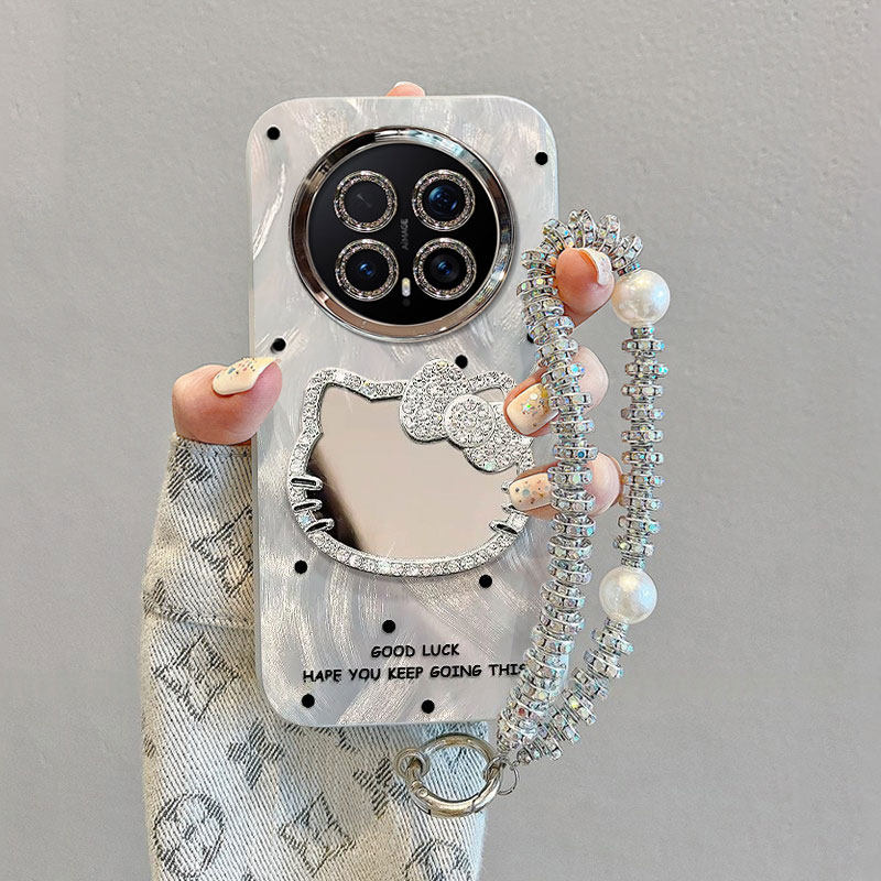 适用荣耀Magic8Pro手机壳magic7波点化妆镜6/5高级感小众4Pro女新款保护套3Por全包防摔手链honor自带镜头膜,3C数码配件,手机保护套/壳,淘宝优惠券,粉丝福利购,淘宝优惠卷