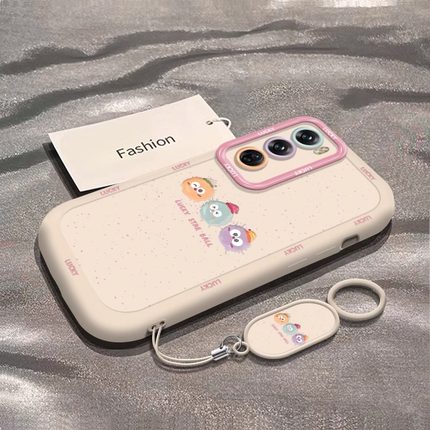 适用OPPOreno12手机壳reno11新款泡芙壳10Pro全包防摔9por彩色煤球OPPO系列a3Pro挂绳a2可爱a1卡通8/7se软壳