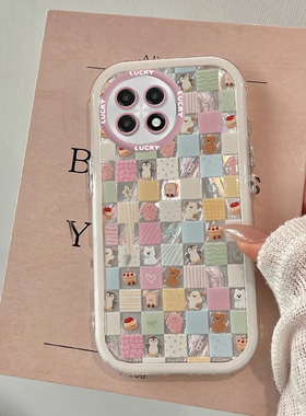 适用一加ACE5手机壳ACE3Pro方块小动物ACE2V可爱卡通风OnePlus全包防摔1+13透明边框13T高级感12少女心11新款