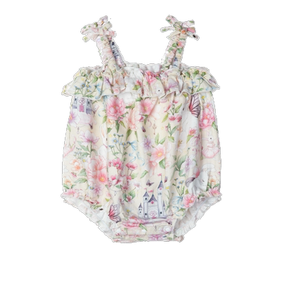 Elk Zoo婴幼儿吊带包屁衣竹棉夏季新生女宝宝薄款背心小公主哈衣
