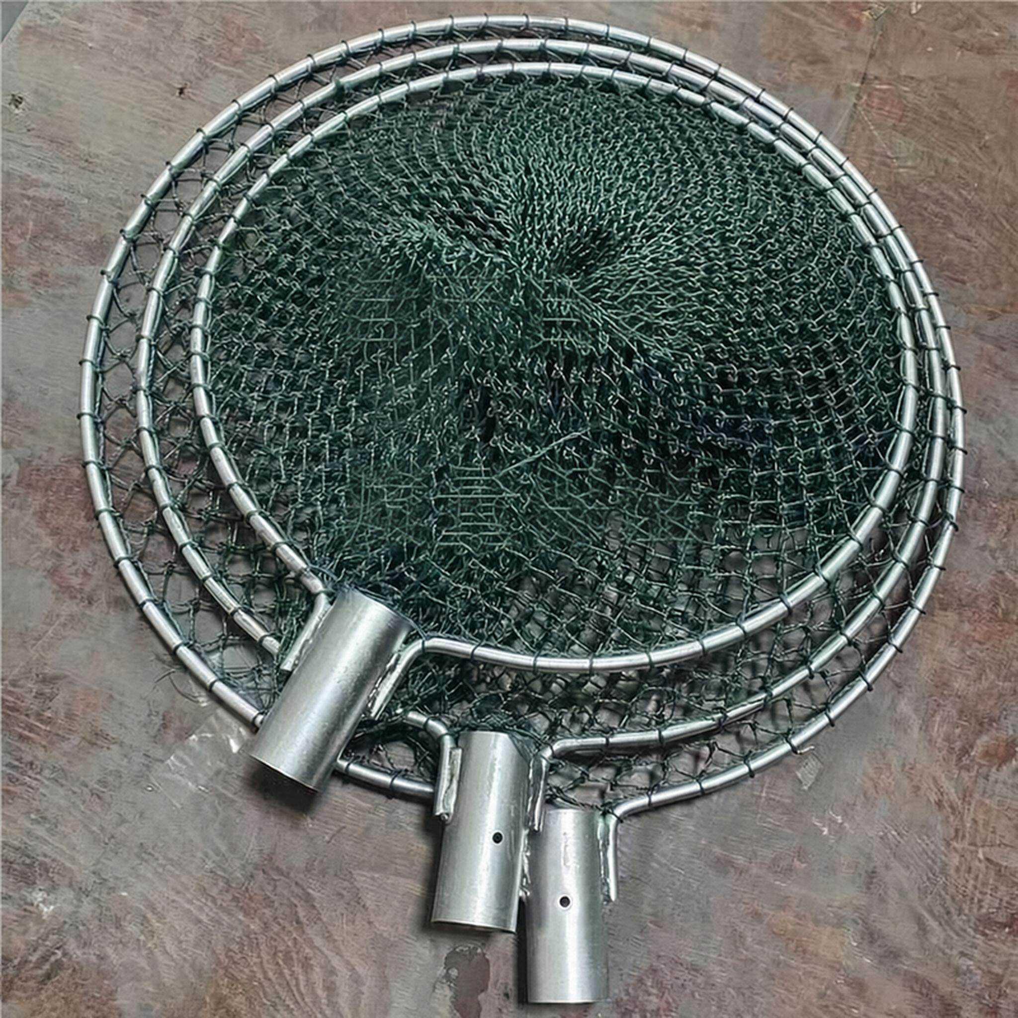 捞网头加粗实心钢材抓鸡专用网
