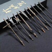 古代武器模型三国全套兵器十八般迷你金属摆件刀剑男孩玩具刀