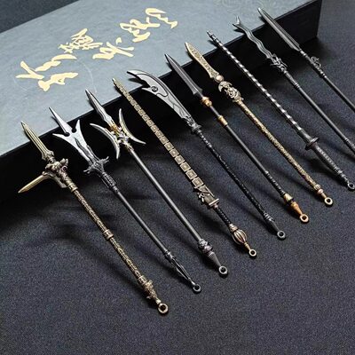 古代武器模型三国全套兵器十八般迷你金属摆件刀剑男孩玩具刀
