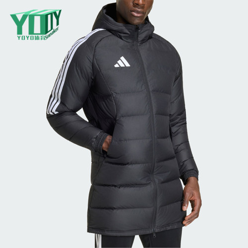 Adidas/阿迪达斯正品男士拒水防风保暖运动连帽羽绒服KR9320