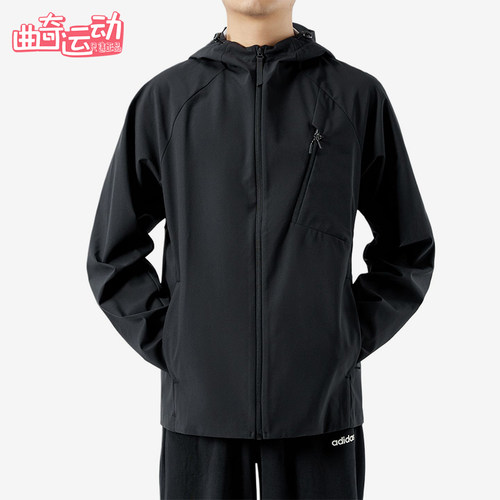 Adidas/阿迪达斯正品男女黑色防水保暖经典休闲夹克外套KG8959