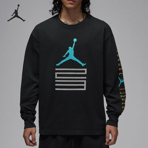 Nike/耐克正品JORDAN男士印花运动休闲长袖上衣IM6508-010
