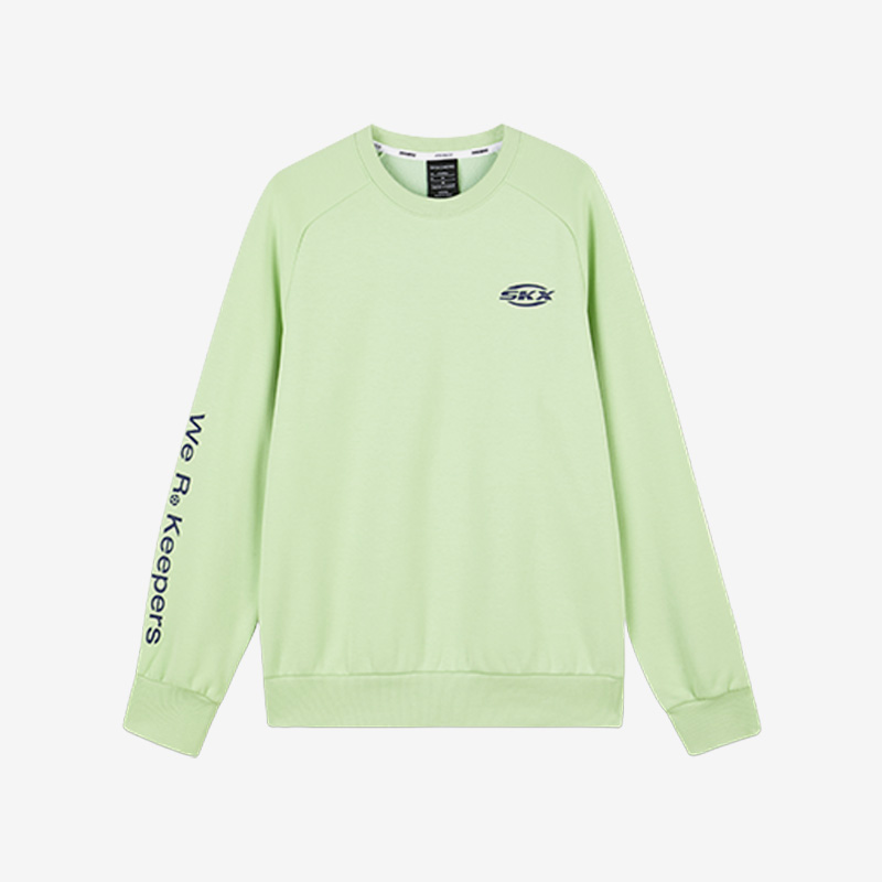 Skechers/斯凯奇正品运动男女休闲透气圆领针织卫衣套头衫