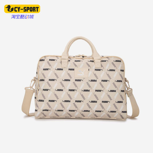 Puma/彪马正品新款女子舒适休闲复古满印logo斜跨手提包079164-01