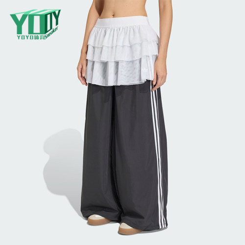 Adidas/阿迪达斯正品三叶草新款女黑白色宽松经典运动长裤KS1431