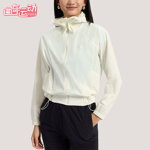 Adidas/阿迪达斯正品2026女士梭织经典连帽夹克早春薄外套KH2713