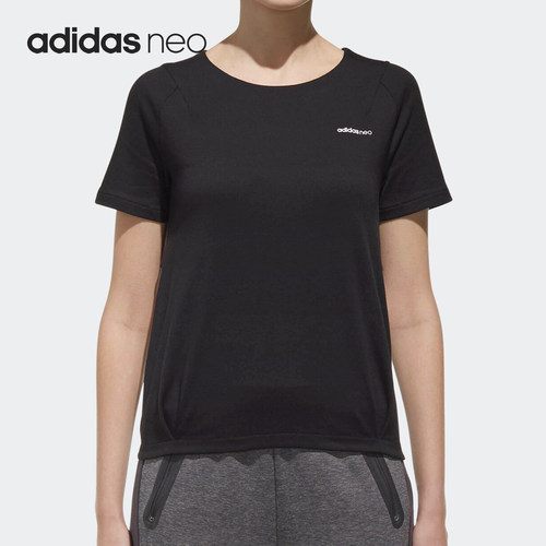 Adidas/阿迪达斯正品 夏新款女子运动针织休闲短袖T恤 DM2112