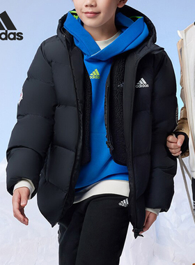 Adidas/阿迪达斯正品冬季儿童二合一运动连帽羽绒服IN0961