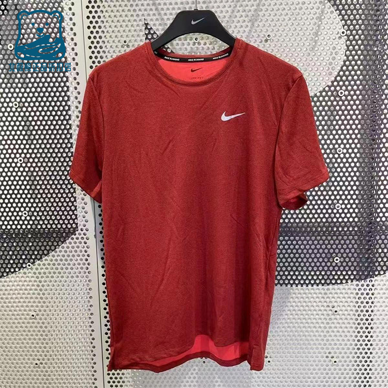 Nike/耐克正品新款男红色训练健身轻盈经典透气短袖T恤DV9316-677