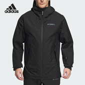 抗风防水鹅绒内胆冲锋衣IP0738 户外男士 Adidas 阿迪达斯正品