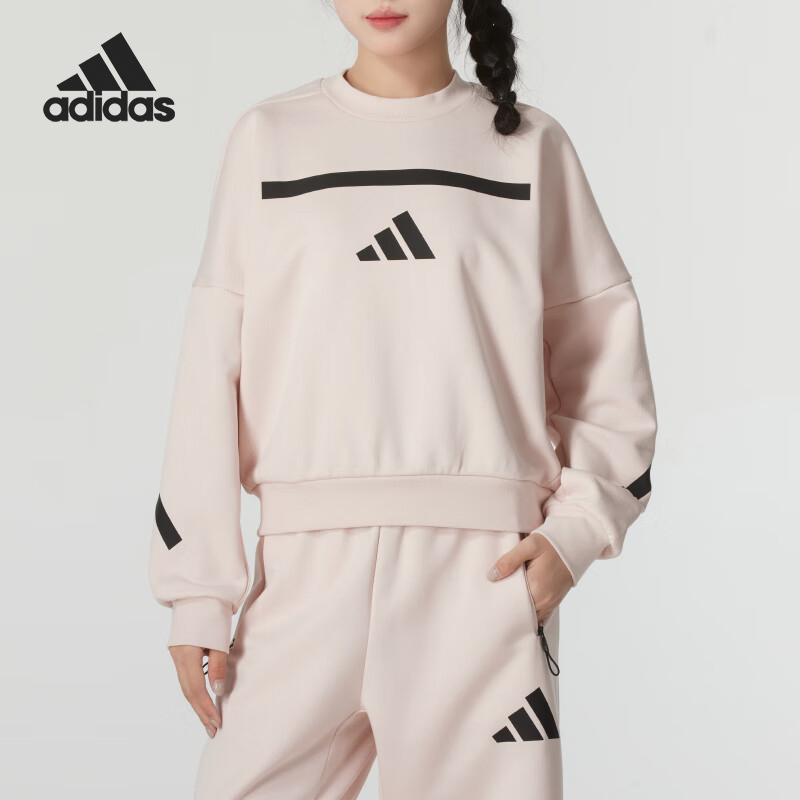 Adidas/阿迪达斯正品W Z.N.E. SWT女士训练运动卫衣JF4783
