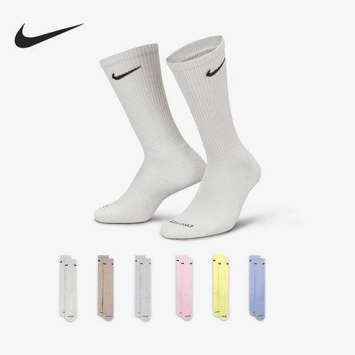 Nike/耐克正品春季新款男女运动透气中筒袜三双装SX6897-906