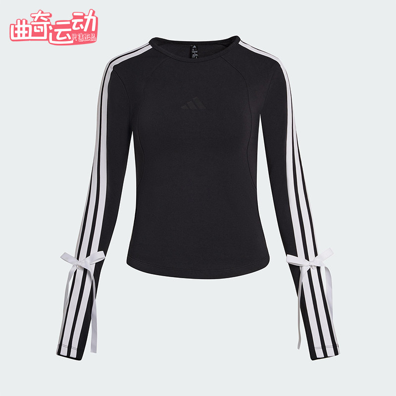 Adidas/阿迪达斯正品2025女士潮流经典休闲圆领修身长袖T恤KG3862