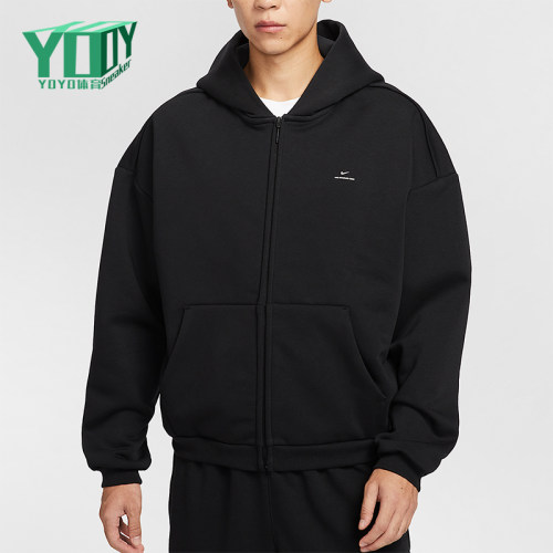 Nike/耐克正品冬季男士简约宽松拉链加绒篮球运动外套IO3690-010