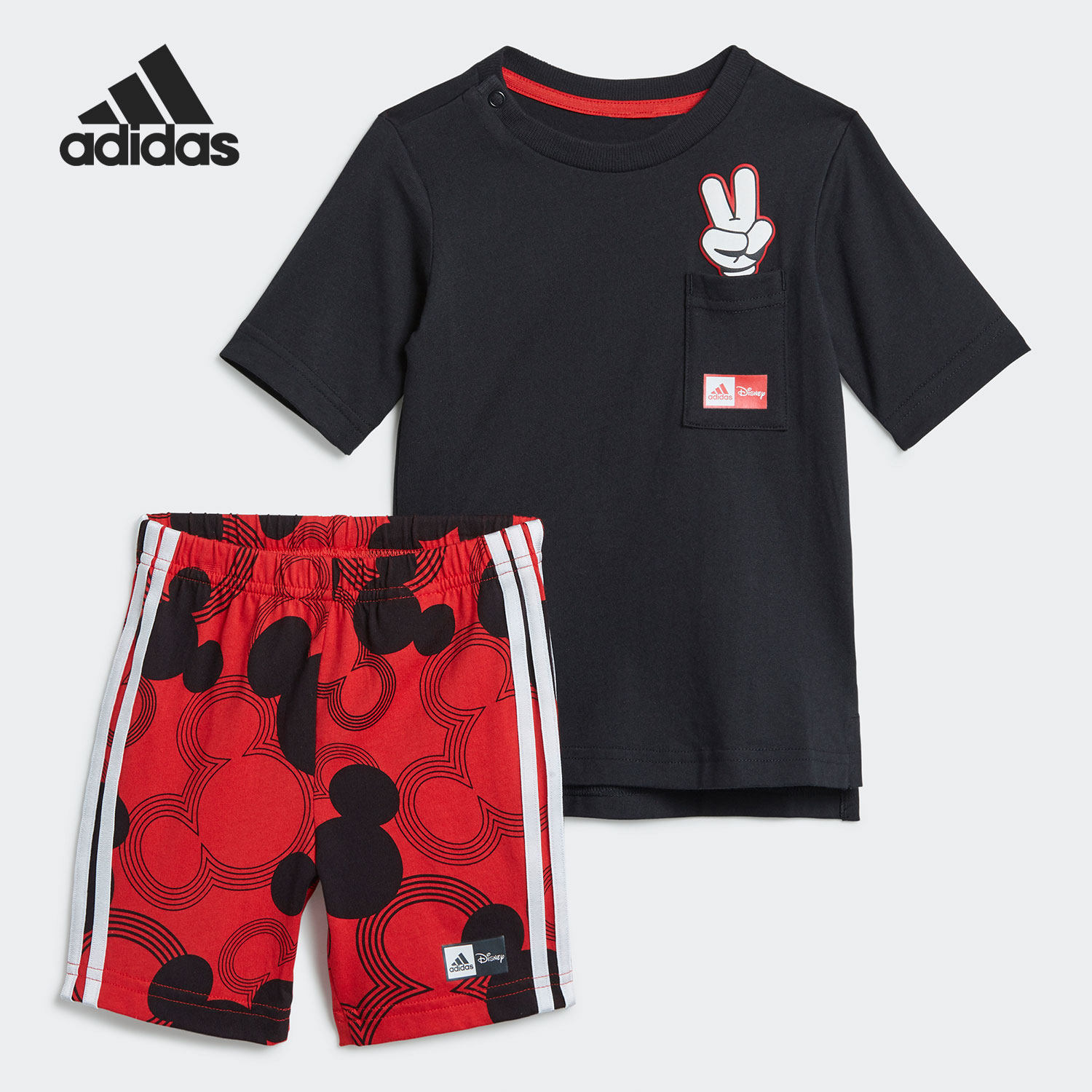 Adidas/阿迪达斯正品当季新款迪士尼联名短袖婴童运动套装GM6939