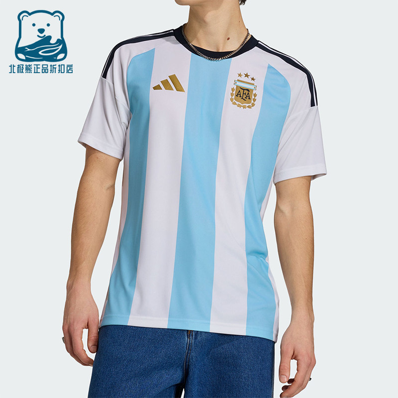 Adidas/阿迪达斯正品Y-3新款男白浅蓝色足球经典短袖球衣KA8069