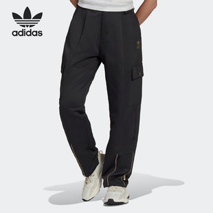 潮流工装 Adidas 阿迪达斯正品 休闲三叶草女子时尚 HG6674 长裤