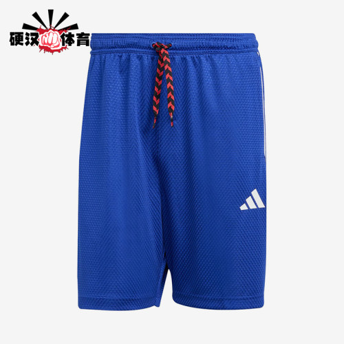 Adidas/阿迪达斯正品条纹Logo图案五分休闲经典短裤男短裤JN2573