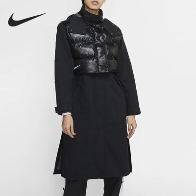 Nike/耐克正品女士连帽棉马甲两件式长款夹克外套CJ4019-010