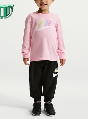 Nike/耐克正品2026春季款婴童圆领套头经典束脚套装IU5427-010