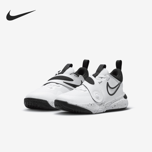 Nike/耐克正品Team Hustle D 11小童魔术贴篮球鞋DV8994-100
