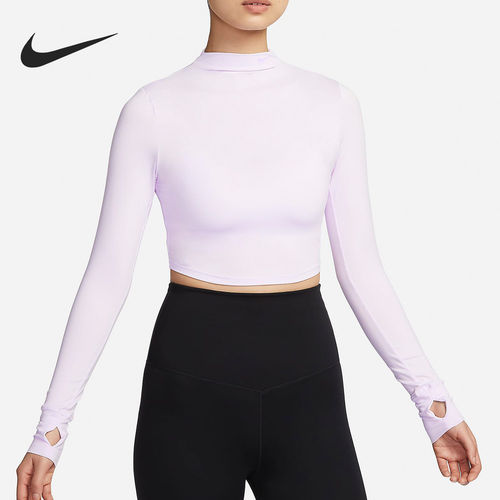 Nike/耐克正品新款女士训练健身透气短款长袖T恤FZ6567-551