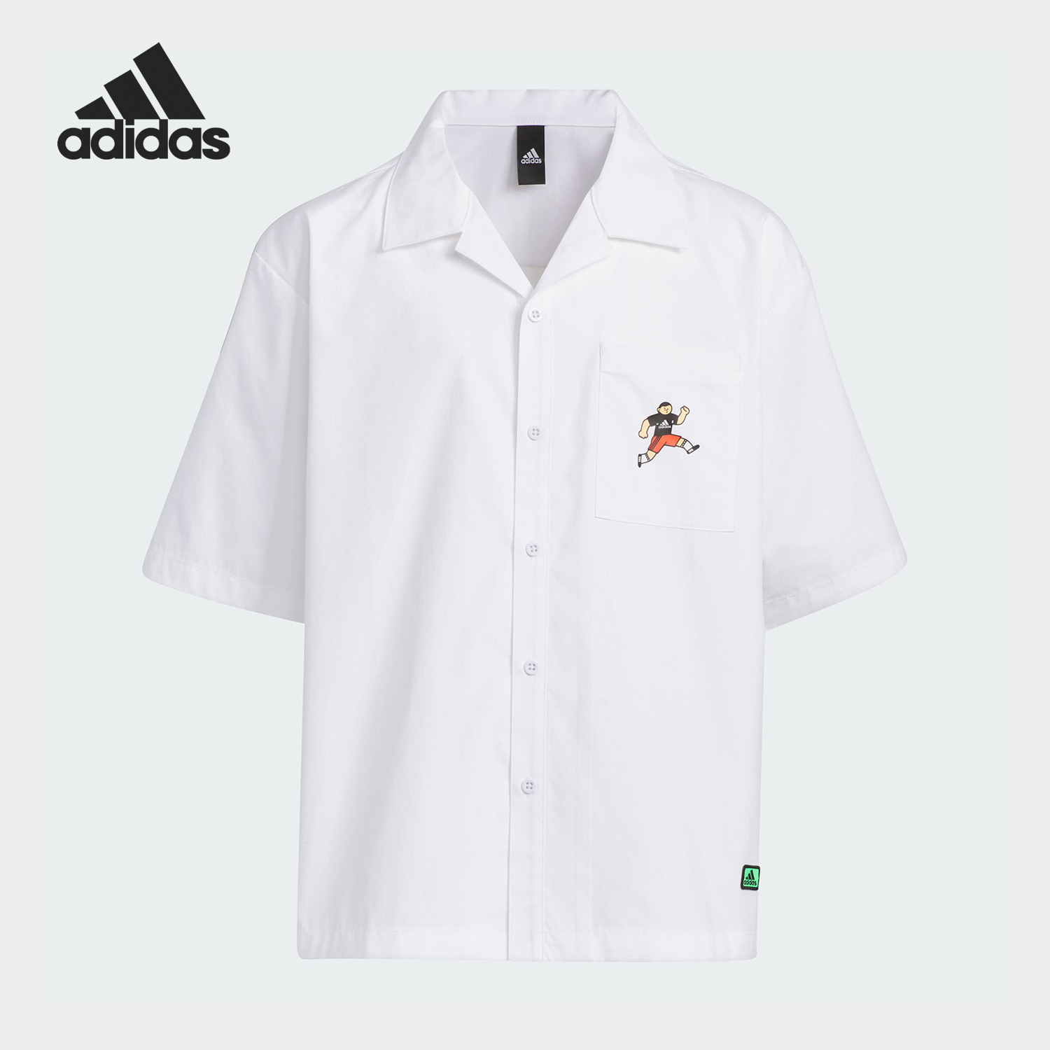 阿迪达斯大小童运动短袖衬衫