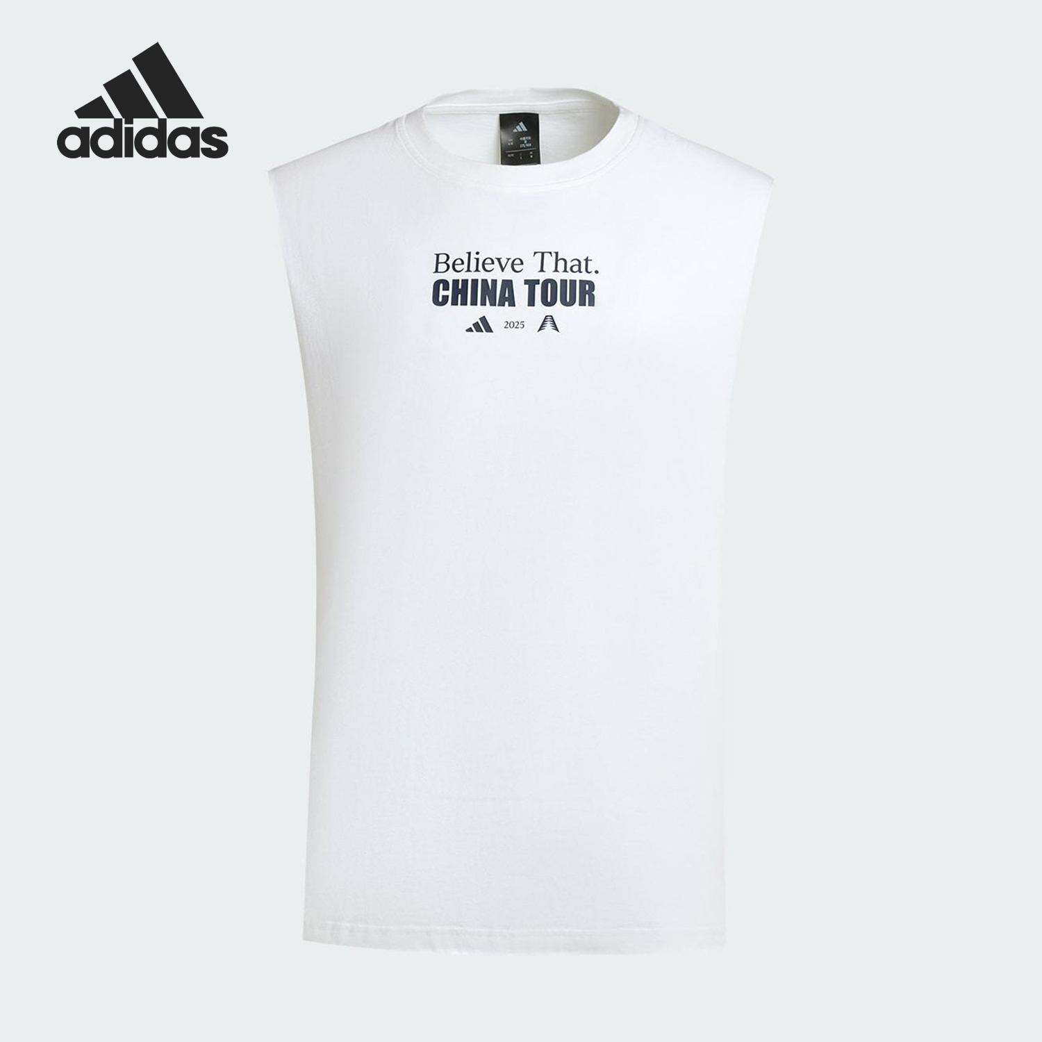 Adidas/阿迪达斯正品2025夏季款男士宽松篮球T恤背心KS2340
