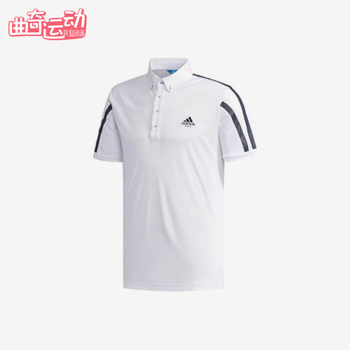 Adidas/阿迪达斯正品男士条纹简约运动透气短袖Polo衫DJ3591