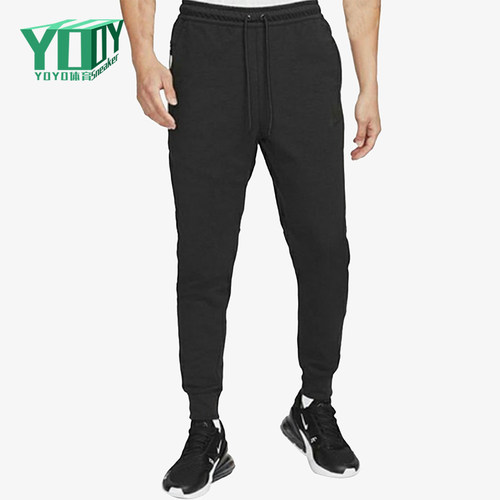 Nike/耐克正品束脚针织长裤新款男黑色弹力经典长裤DD5294-010