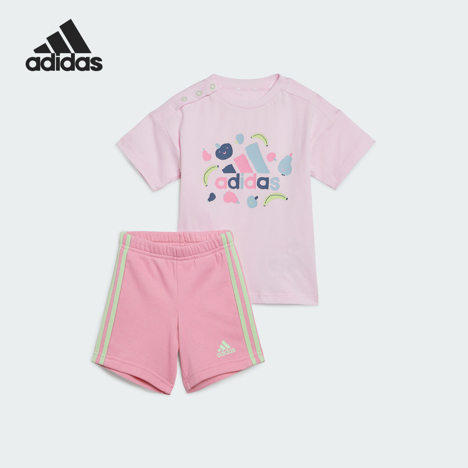 Adidas/阿迪达斯正品I FRUIT T SET 婴童运动短袖套装IS2680