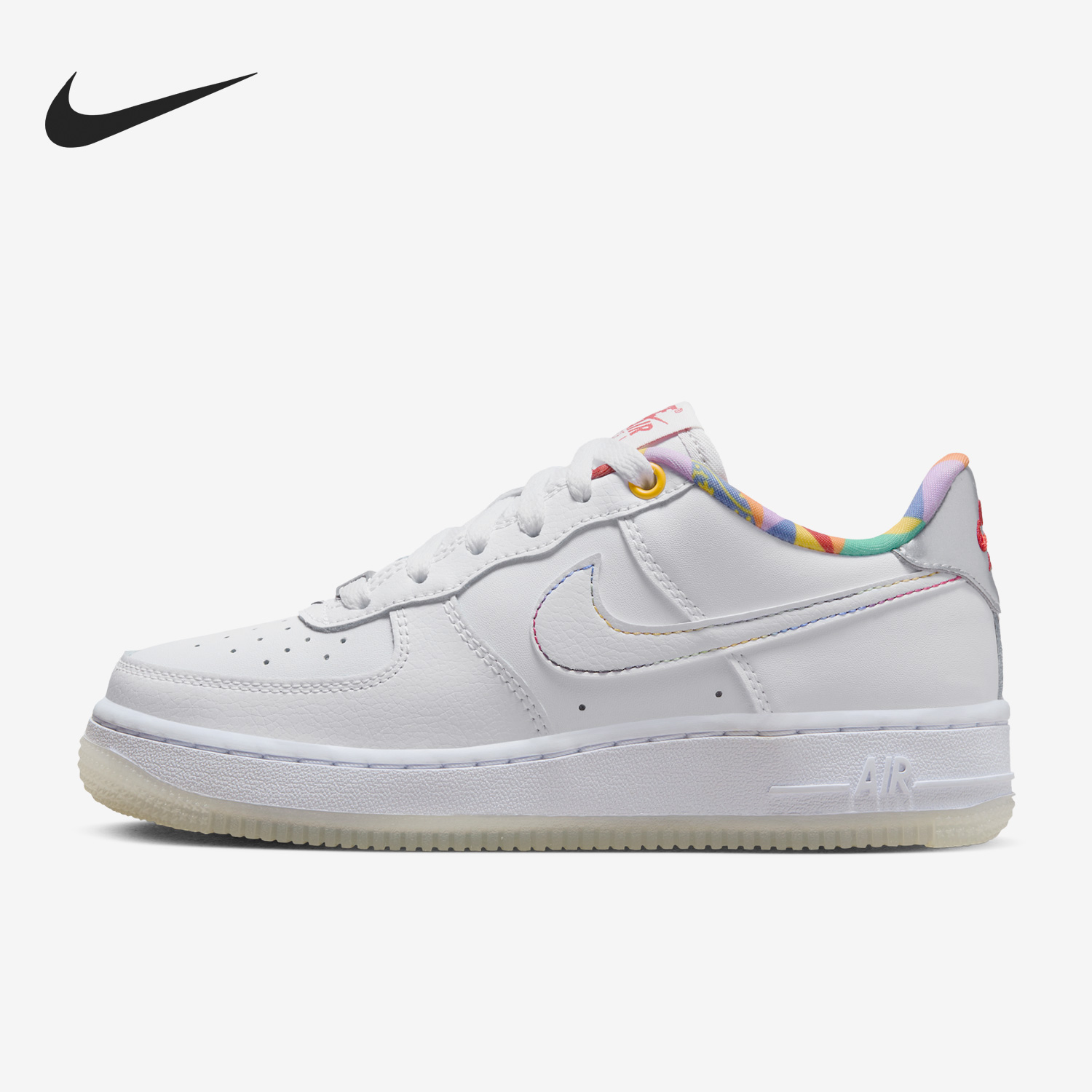 Nike/耐克正品AIR FORCE 1GS女子大童运动休闲鞋FN8912-111