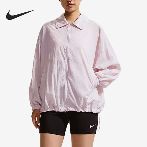 Nike/耐克正品女士运动透气宽松翻领轻便网眼夹克IO1521-583