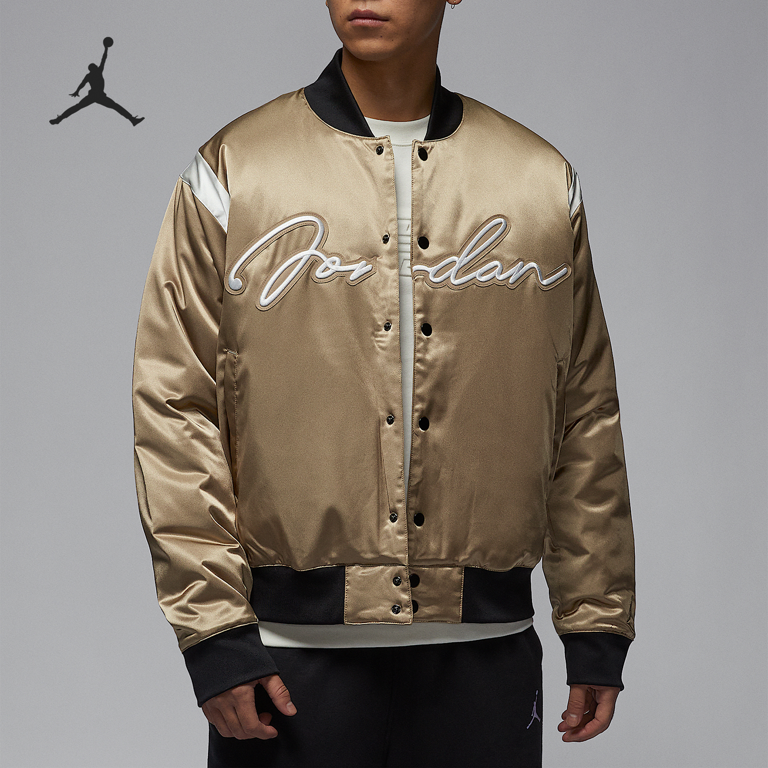 Nike/耐克正品JORDAN男士保暖拼接时尚宽松棉服HF9298-257