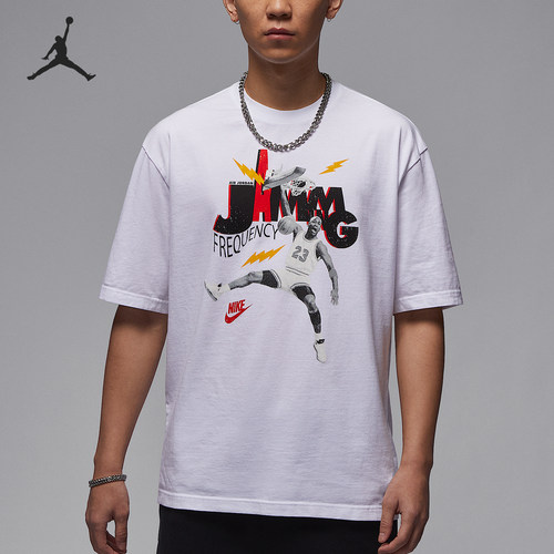 Nike/耐克正品JORDAN男士针织宽松休闲运动短袖HJ2930-100