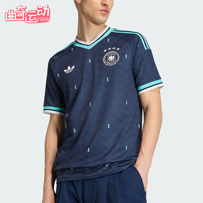 Adidas/阿迪达斯正品夏季男士印花修身针织经典足球运动T恤JN2074