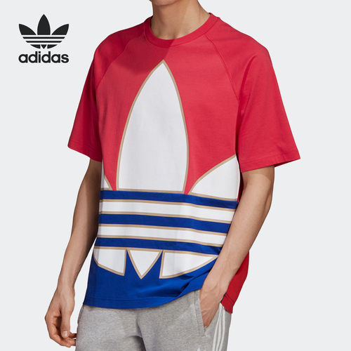 Adidas/阿迪达斯正品三叶草LOGO 男子圆领运动短袖T恤 GE6222