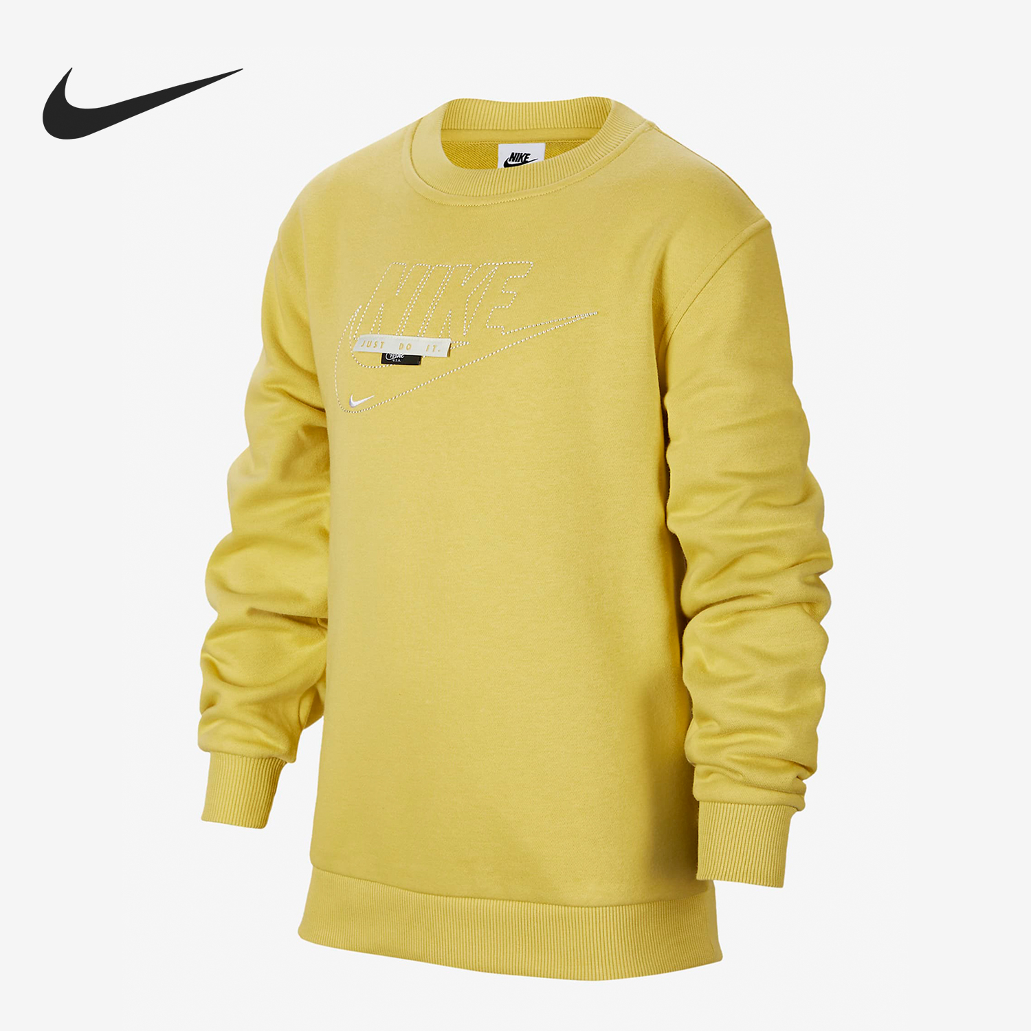 Nike/耐克正品春季大童圆领休闲运动针织长袖卫衣FN9095-700